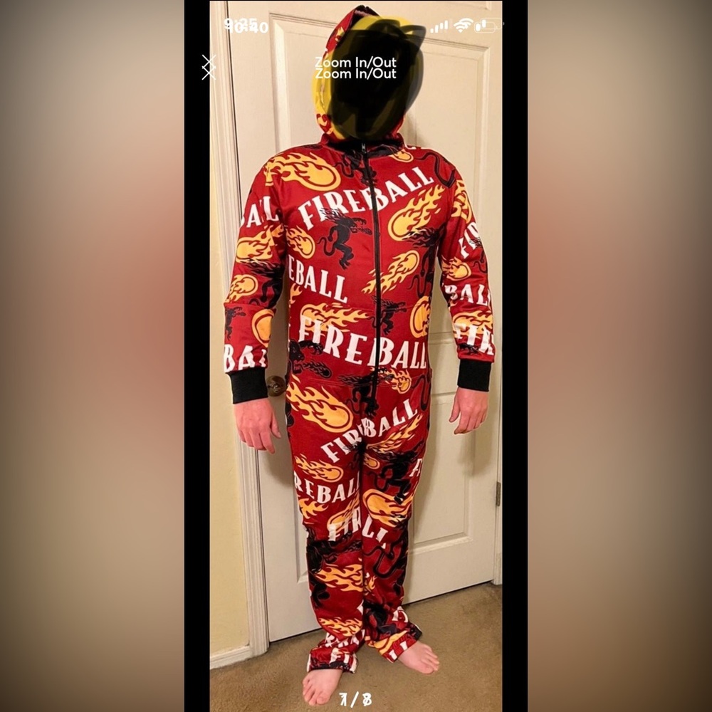 Fireball onesie bodysuit